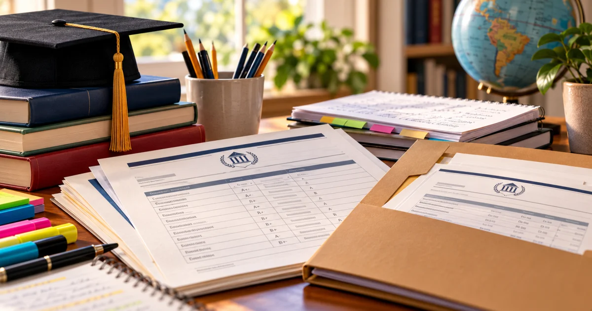 Academic grades, notes and transcripts